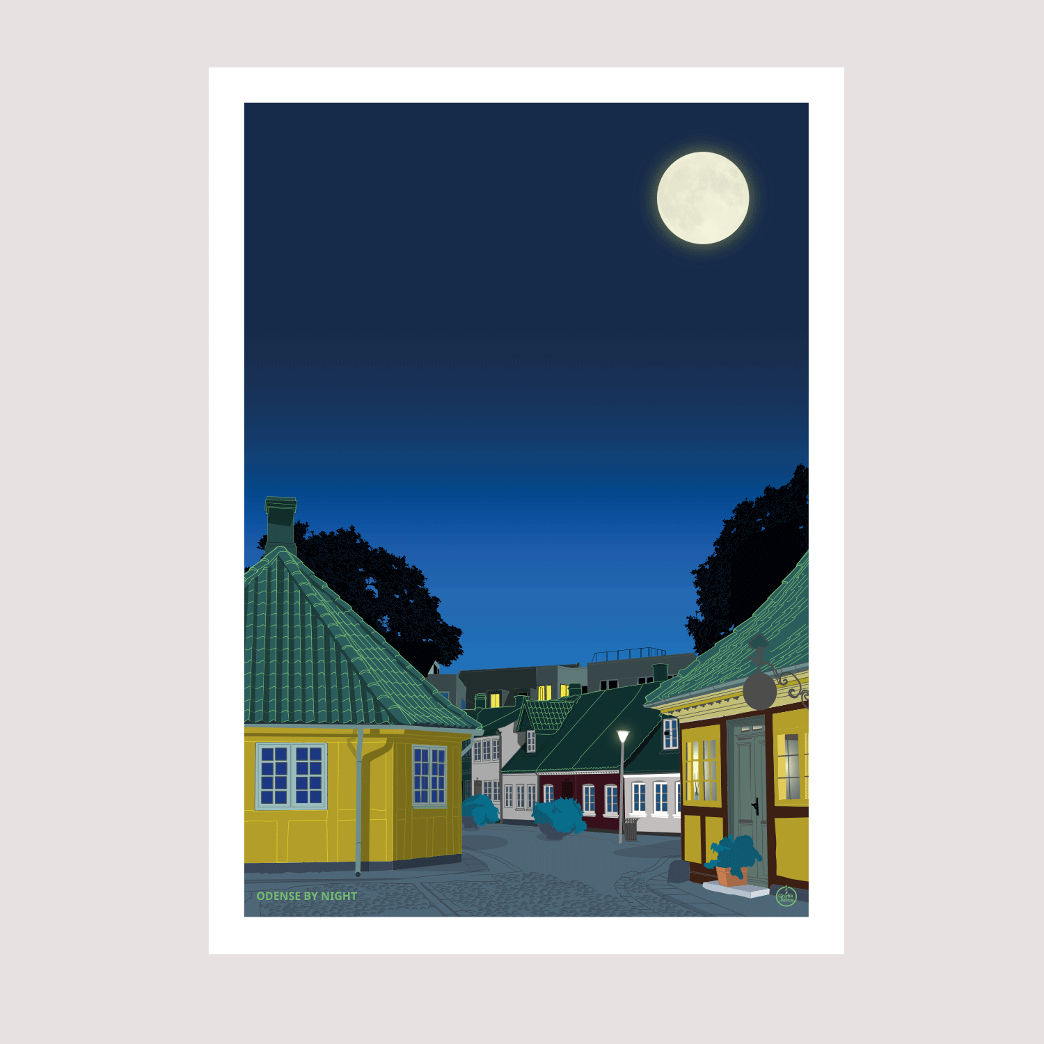 Odense by night plakat