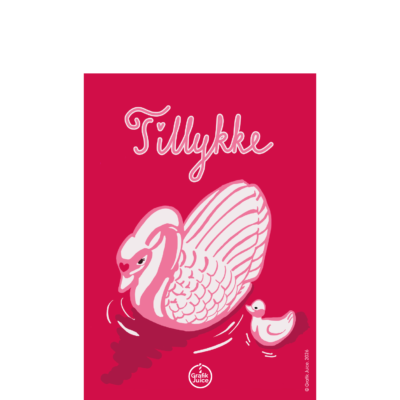 Postkort pink Swanbaby